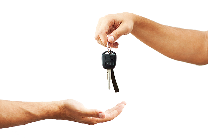 Car selling key handover